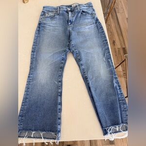 AG Frayed Hem Blue Jeans size 32